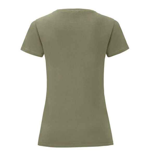 Fruit of the Loom Womens/Ladies Iconic 150 T-Shirt / Classic Olive - Picture 2 of 3
